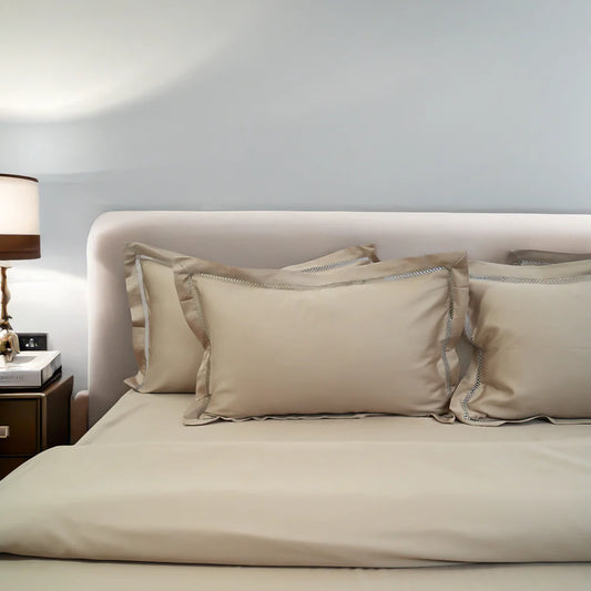 Luxor Caramel Comfort (300 TC) - 100% Cotton King-Size Bedsheet + 2 Pillow Covers