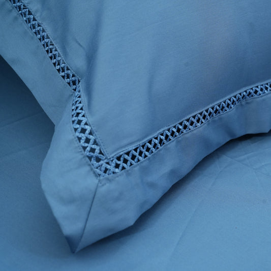 Luxor Sea Dream (300 TC) - 100% Cotton King-Size Bedsheet + 2 Pillow Covers