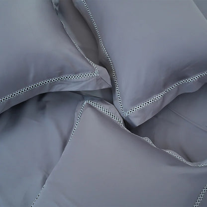 Luxor Steel Luxe (300 TC) - 100% Cotton King-Size Bedsheet + 2 Pillow Covers