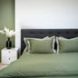 Moon Minty Fresh (400TC) - 100% Cotton King-Size Bedsheet + 2 Pillow Covers