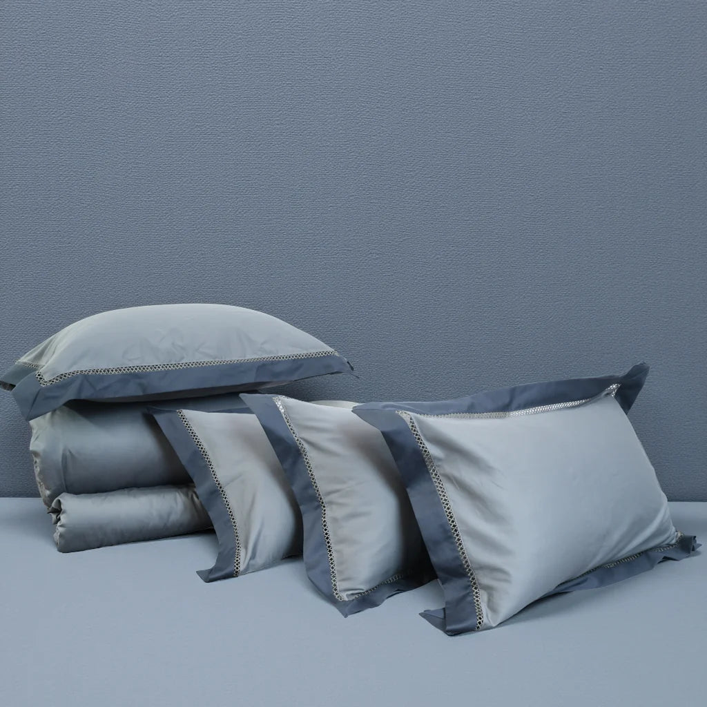 Moon Platinum Plush (400TC) - 100% Cotton King-Size Bedsheet + 2 Pillow Covers