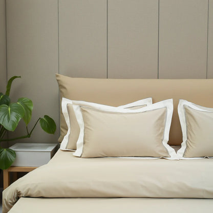 Moon Sandstone Shade (400TC) - 100% Cotton King-Size Bedsheet + 2 Pillow Covers