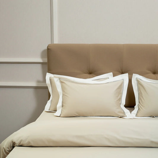 Moon Sandstone Shade (400TC) - 100% Cotton King-Size Bedsheet + 2 Pillow Covers