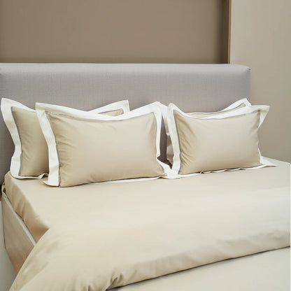 Moon Sandstone Shade (400TC) - 100% Cotton King-Size Bedsheet + 2 Pillow Covers