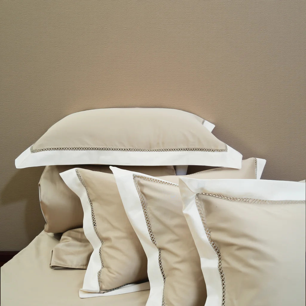Moon Sandstone Shade (400TC) - 100% Cotton King-Size Bedsheet + 2 Pillow Covers