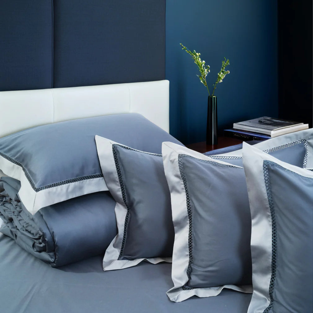 Moon Titan Shade (400TC) - 100% Cotton King-Size Bedsheet + 2 Pillow Covers