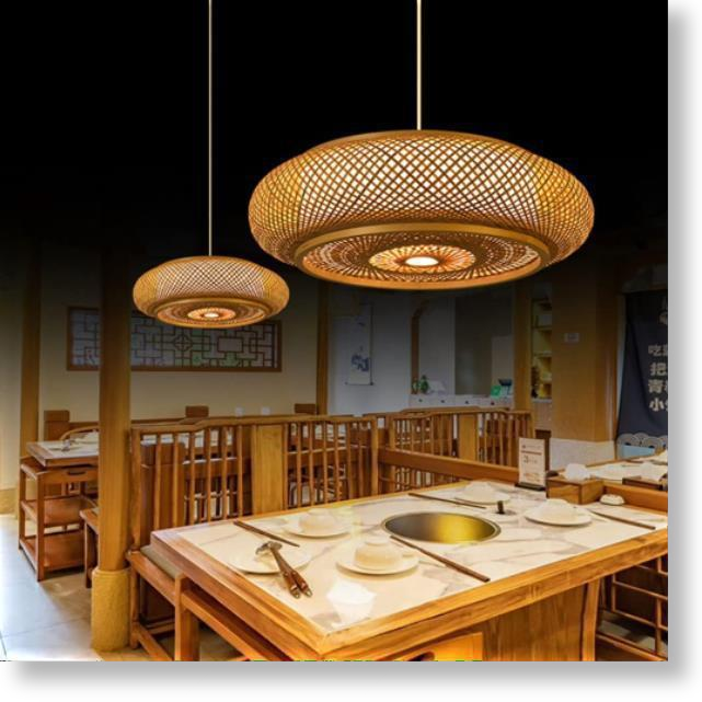 Circular Bamboo Lamp Shade D60cm x H18cm (D)