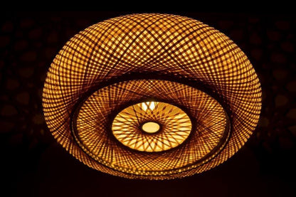 Circular Bamboo Lamp Shade D60cm x H18cm (D)