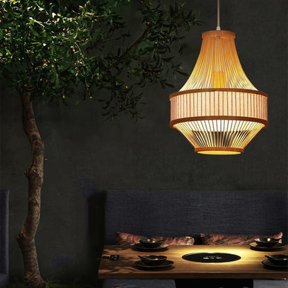 Handwoven Bamboo Lamp Shade D35cm x H45cm (D)