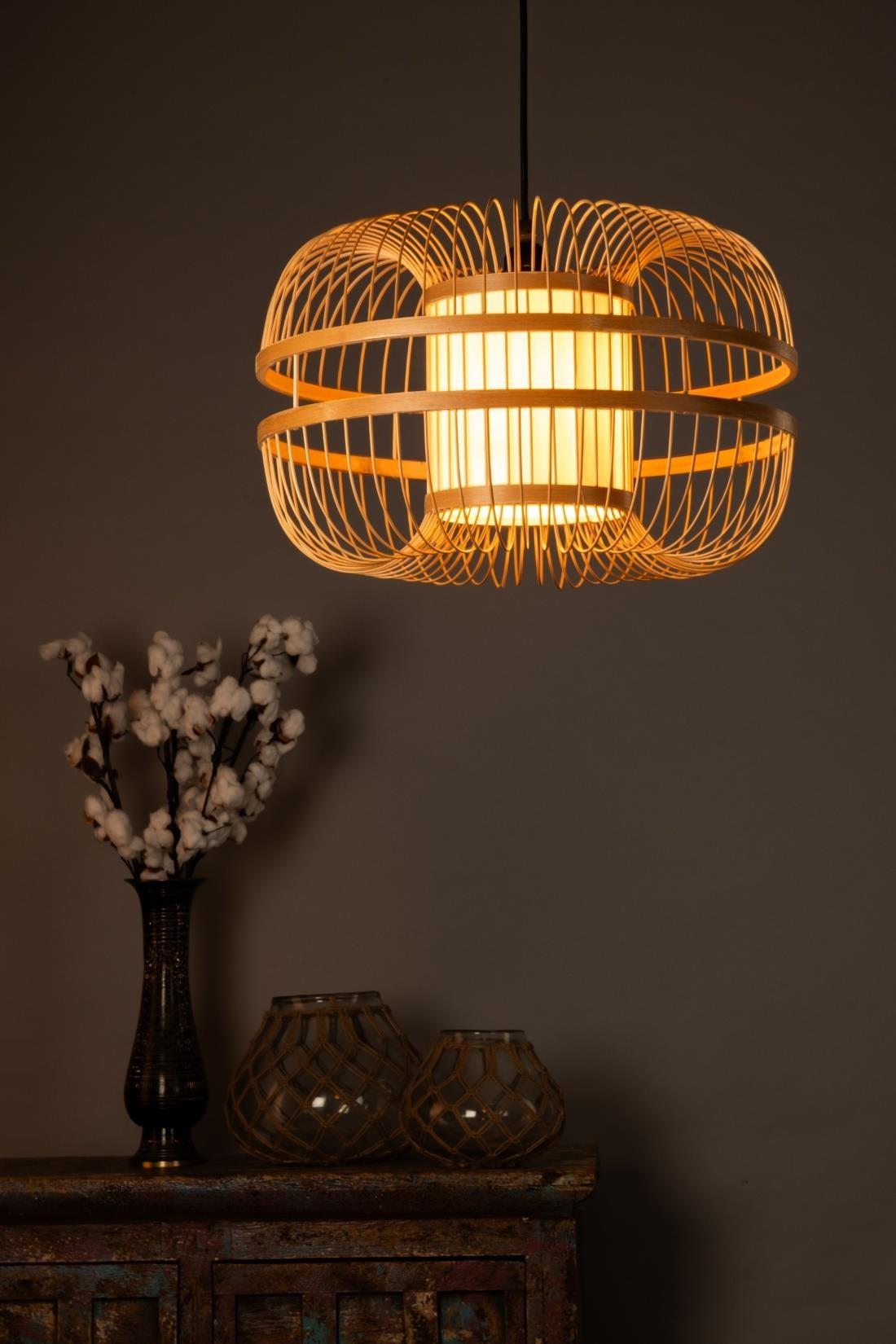 Handcrafted Bamboo Cage Lamp Shade D40cm x H25cm (D)