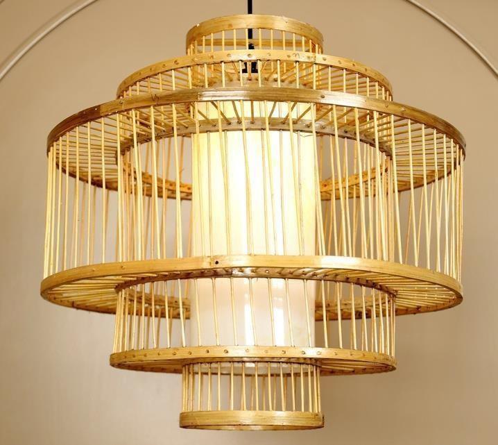 Bohemian Bamboo Fringe Lamp Shade D45cm x H45cm (D)