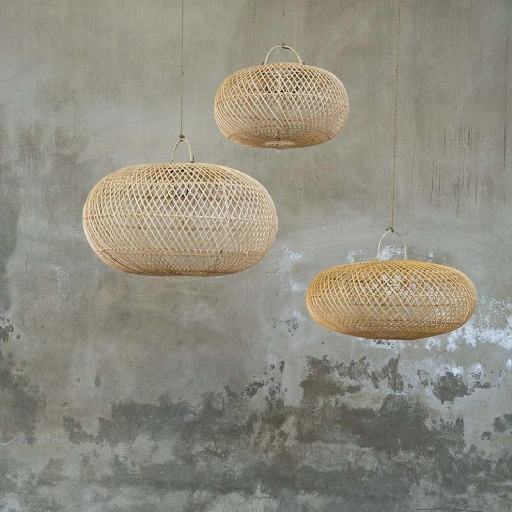 Handwoven Rattan Bamboo Lamp Shade D60cm x H30cm (D)