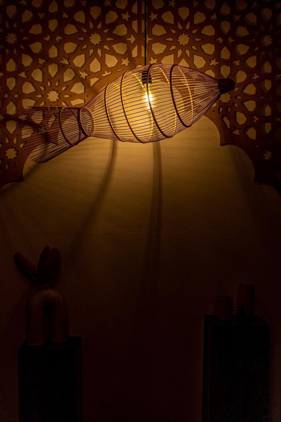 Modern Japanese-Inspired Bamboo Lamp Shade D30cm x H80cm (D)