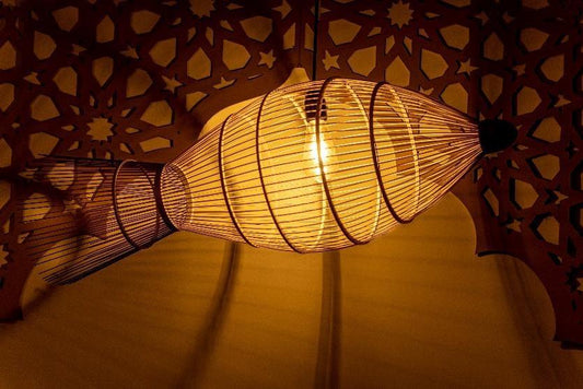 Modern Japanese-Inspired Bamboo Lamp Shade D30cm x H80cm (D)