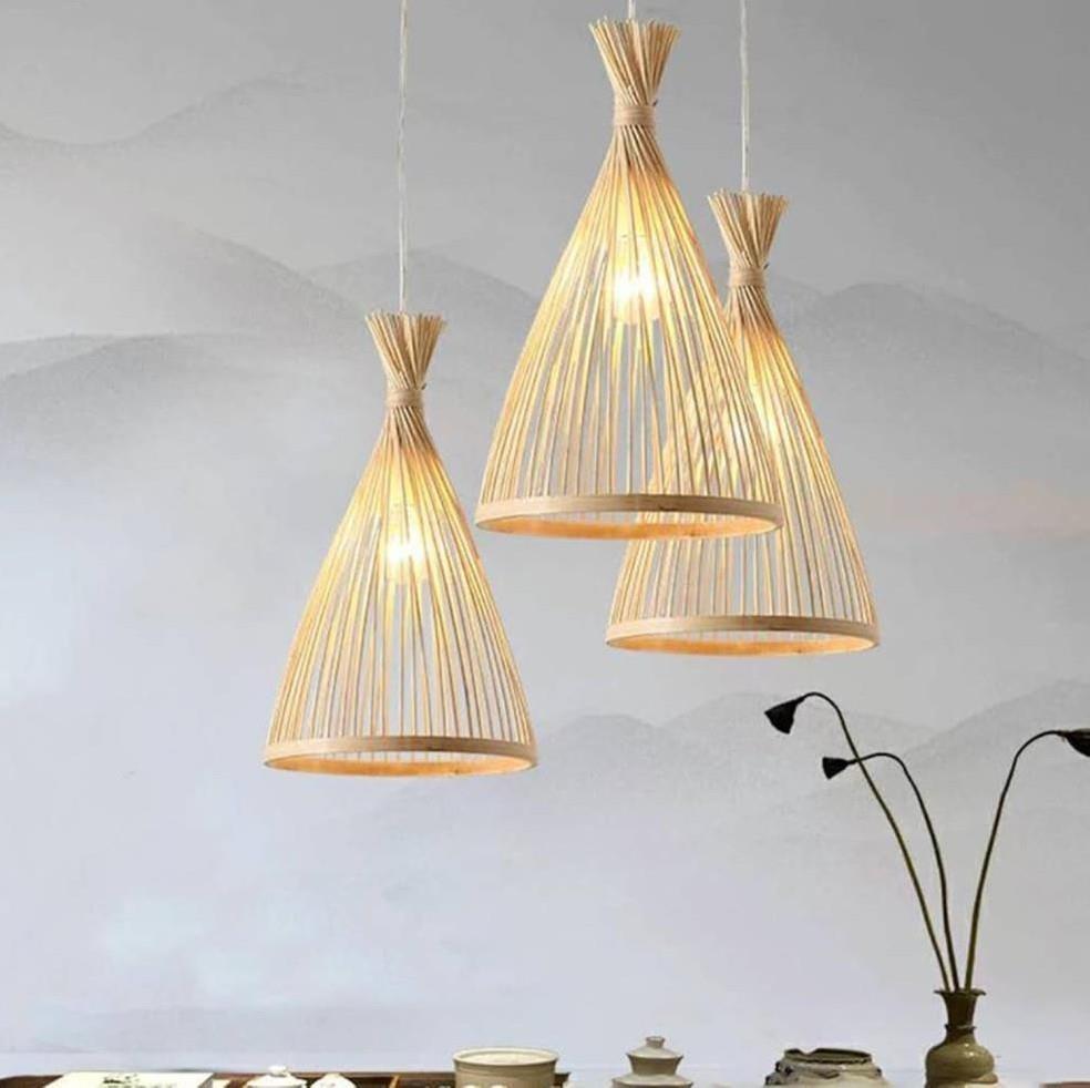 Handwoven Bamboo Cone Lamp Shade D30cm x H45cm (D)