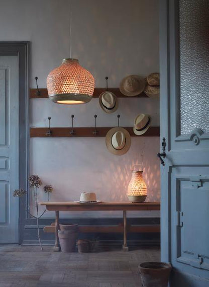 Geometrix Handwoven Rattan Cage Bamboo Lamp Shade D45cm x H45cm (D)