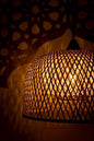 Geometric Weave Rattan Dome Bamboo Lamp Shade D50cm x H35cm (D)