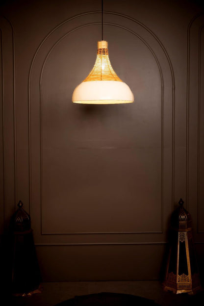 Tightly Woven Rattan Drum Bamboo Lamp Shade D45cm x H45cm (D)