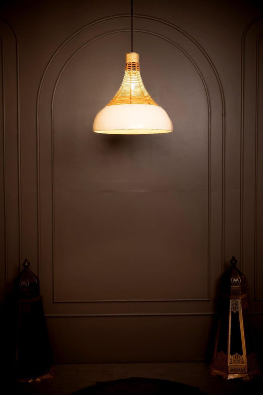 Tightly Woven Rattan Drum Bamboo Lamp Shade D45cm x H45cm (D)