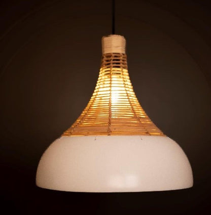 Tightly Woven Rattan Drum Bamboo Lamp Shade D45cm x H45cm (D)