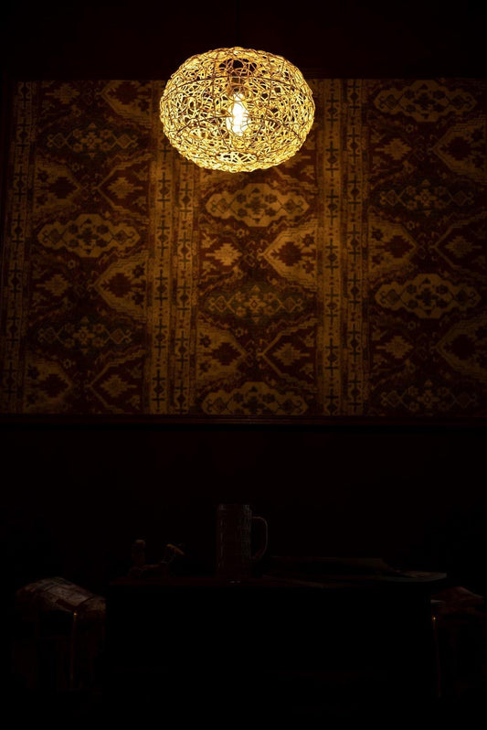 Rattan Orb Bamboo Lamp Shade D40cm x H25cm (D)