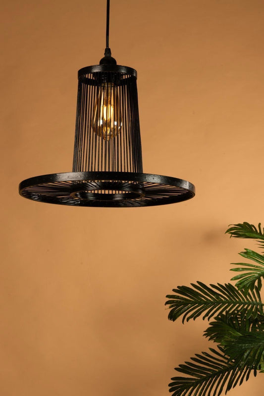 Modern Industrial Bamboo Cage Lamp Shade D35cm x H25cm (D)