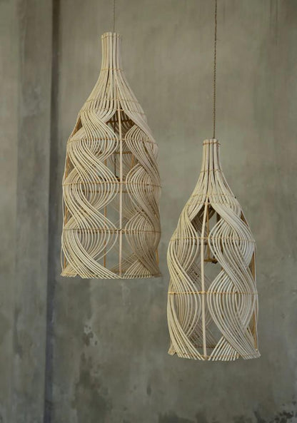 Woven Rattan Bottle Bamboo Lamp Shade D30cm x H60cm (D)