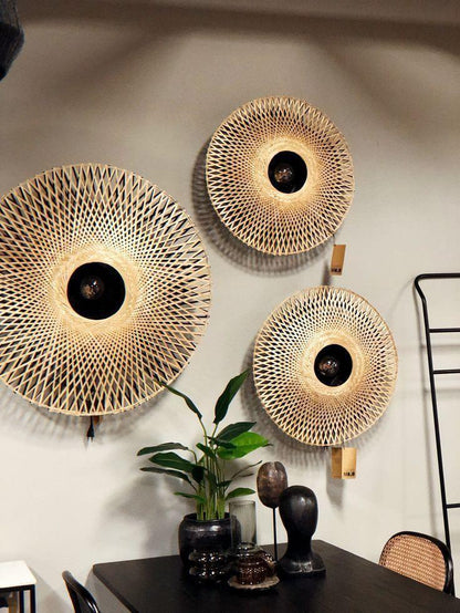 Bamboo Wall Sconce Bamboo Lamp Shade D60cm x H20cm (D)