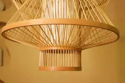 Artisan Bamboo Lamp Shade D48cm x H57cm (D)