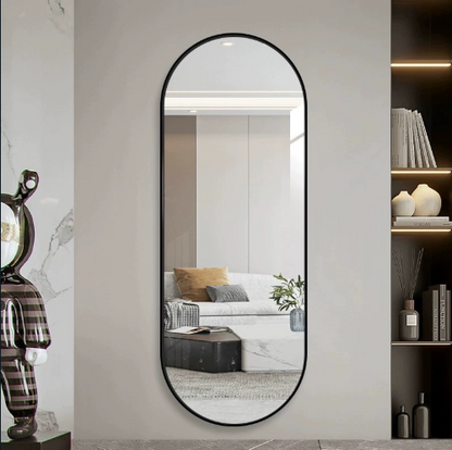 Elegant Full-Length Oval Mirror with MDF Board Backing (LL)