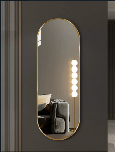 Elegant Full-Length Oval Mirror with MDF Board Backing (LL)