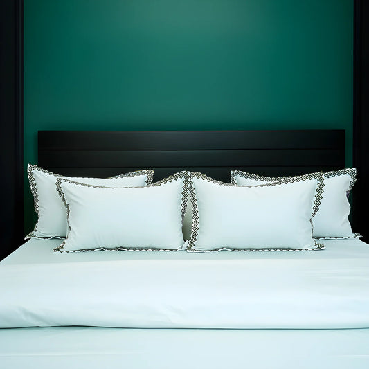 Pristine Weather Lime (300 TC) - 100% Cotton King-Size Bedsheet + 2 Pillow Covers