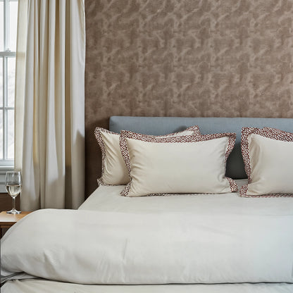 Pristine White Skin (300 TC) - 100% Cotton King-Size Bedsheet + 2 Pillow Covers