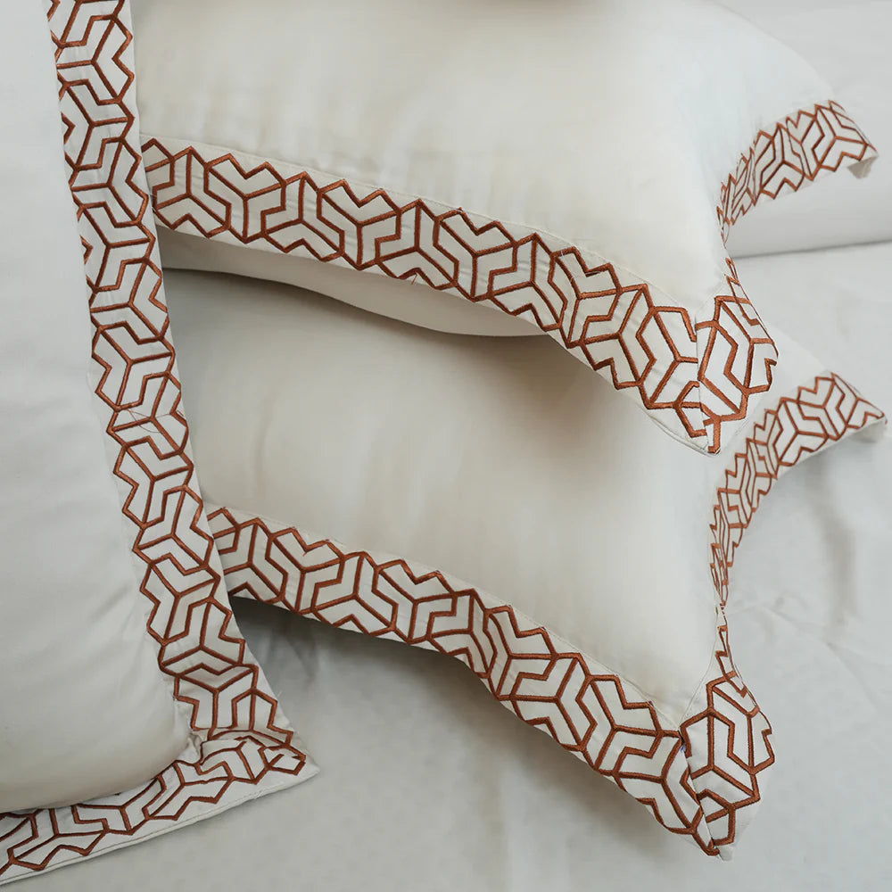 Pristine White Skin (300 TC) - 100% Cotton King-Size Bedsheet + 2 Pillow Covers