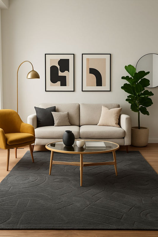 The Charcoal Carve Rug - BR