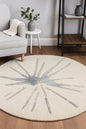 Hand Tufted Round Abstract Burst Rug 3*3ft. - BR