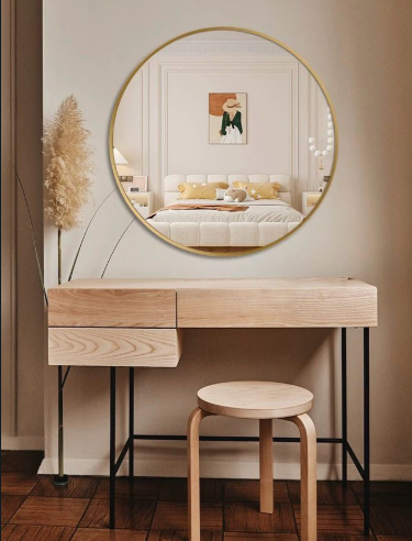 Contemporary Round Wall Mirror with MDF Backing (LL)