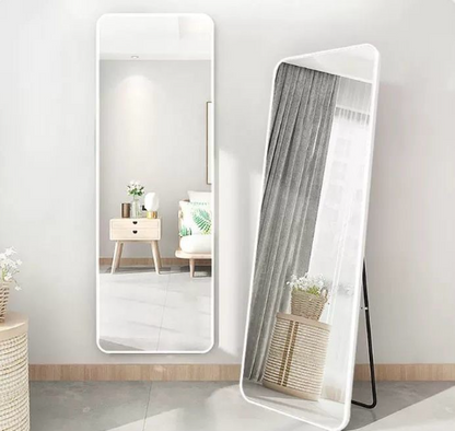 Versatile Full-Length Mirror with Rounded Corners - Standing/Hanging (LL)