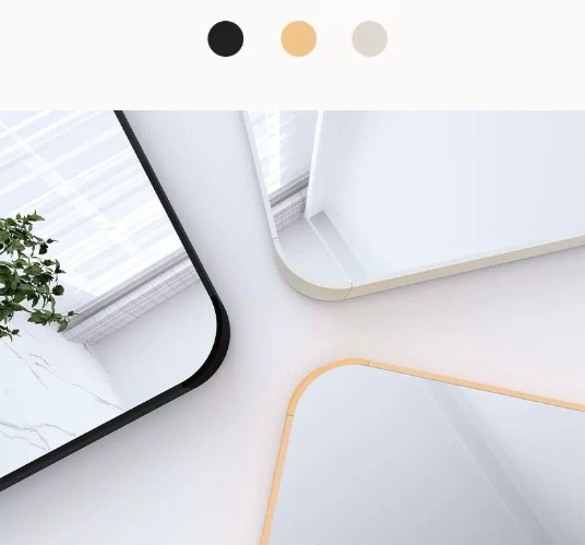 Versatile Full-Length Mirror with Rounded Corners - Standing/Hanging (LL)