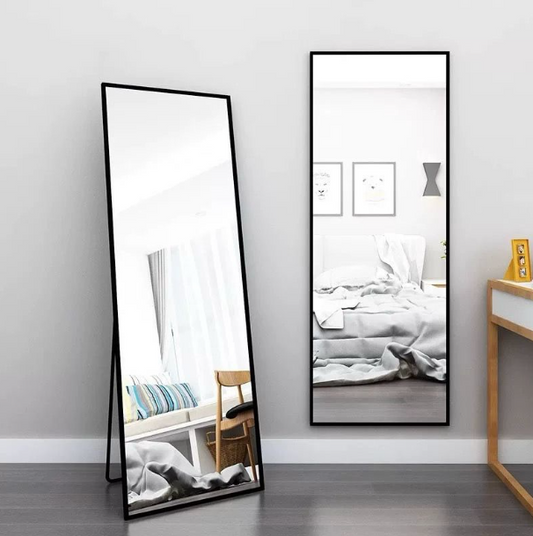 Sleek Full-Length Mirror with Sharp Corners - Standing/Hanging (LL)