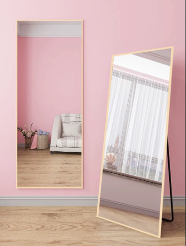 Sleek Full-Length Mirror with Sharp Corners - Standing/Hanging (LL)
