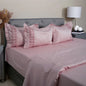 Unicorn Blue Reven (Pink) (400TC) - 100% Cotton King-Size Bedsheet + 2 Pillow Covers