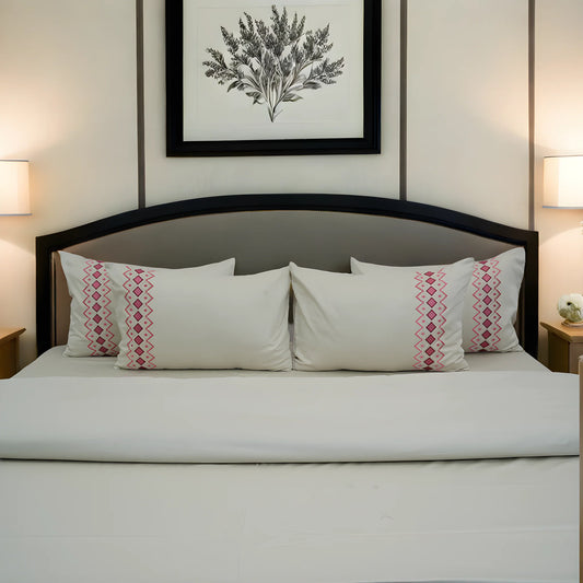 Unicorn Creamy Comfort (400TC) - 100% Cotton King-Size Bedsheet + 2 Pillow Covers