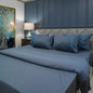 Unicorn Dark Sapphire (400TC) - 100% Cotton King-Size Bedsheet + 2 Pillow Covers
