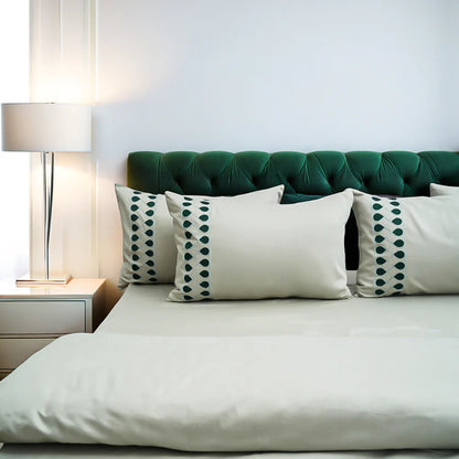 Unicorn Olive Aura (400TC) - 100% Cotton King-Size Bedsheet + 2 Pillow Covers