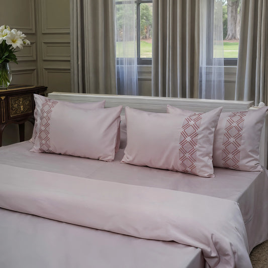 Unicorn Pink Paradise (400TC) - 100% Cotton King-Size Bedsheet + 2 Pillow Covers