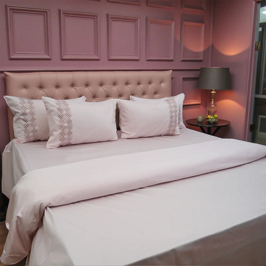 Unicorn Pink Paradise (400TC) - 100% Cotton King-Size Bedsheet + 2 Pillow Covers