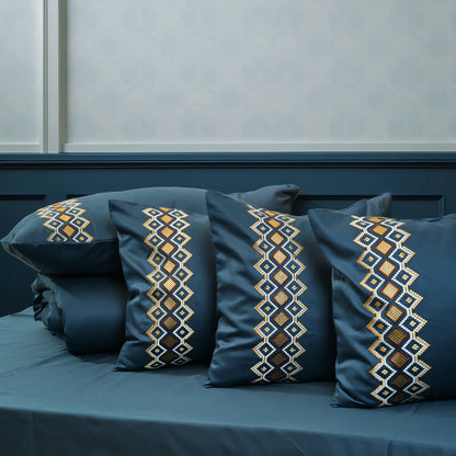 Unicorn Royal Reverie (400TC) - 100% Cotton King-Size Bedsheet + 2 Pillow Covers