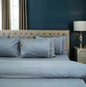 Unicorn Silver Sea (400TC) - 100% Cotton King-Size Bedsheet + 2 Pillow Covers