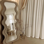 Artistic Full-Length Wave Mirror with Hard Top Frame (LL)